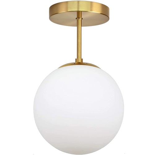 Plafonnier verre vintage e27 - plafonnier,