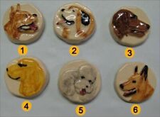 1992 ALCARA THE DOGS DOG FEVE CERAMIC MEDAL 2D to CHOICE
