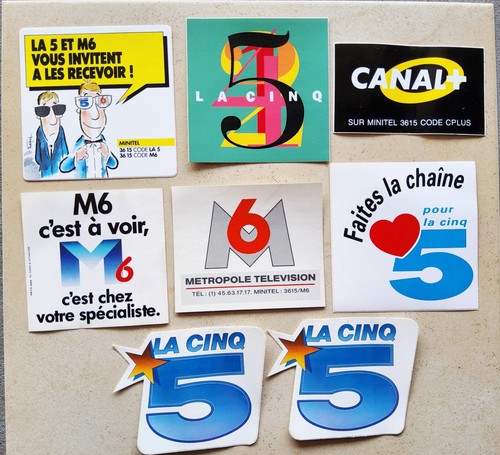 Lot autocollants la cinq - m6,