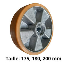 Wiko Roue Transpalette Roulettes en Polyuréthane 175-200 mm Charge 630-800 kg