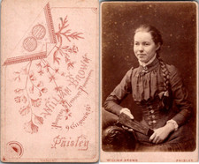 William Brown, Paisley, Woman Wearing a Long Mat Vintage CDV Albumen Card
