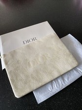 Trousse Pouch Dior Neuve Blanche Décorée En Relief