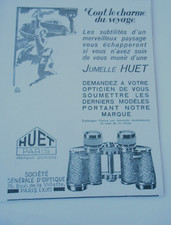 Advertising 1931 Binocular HUET all the charm of travel