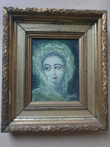 Tableau ancien portrait dame - ancien,
