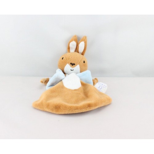 Doudou plat lapin marron gilet - doudou,