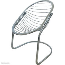 suite de 6 chaise eggs chairs gastone rinaldi + coussins marrons origine