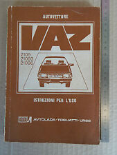 ORIGINAL MAINTENANCE USE MANUAL LADA SAMARA VAZ 2109 21093 21096 IN ITALIAN