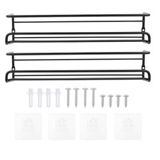  2 Sets Etagere Epices Poser Organisateur De Rack D'épices À Montage Mural