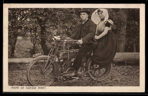 Paire cartes postales en - paire, de