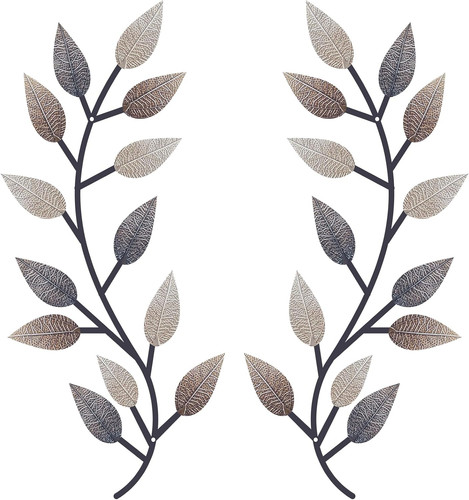 Pieces metal tree leaf wall - metal,