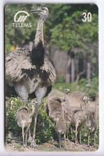 AMERIQUE  TELECARTE / PHONECARD .. BRESIL 30R TLMS OISEAU BIRD EMEU MAGNETIQUE
