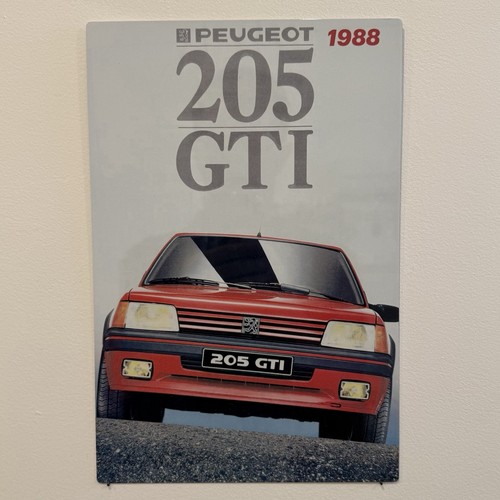 Plaque métal peugeot 205 - métal,