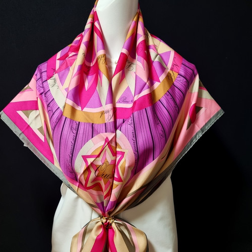 Rare vintage foulard soie - vintage,