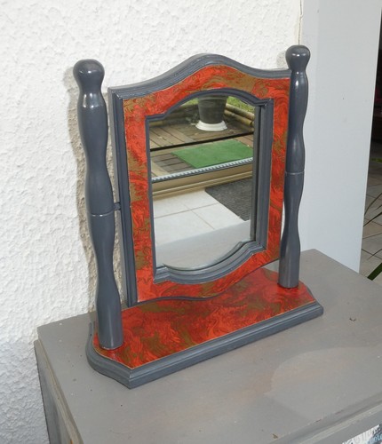 Miroir toilette bois - de,