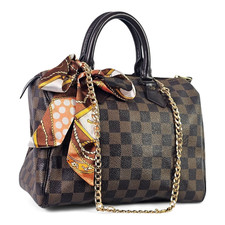 LOUIS VUITTON Speedy 25 Damier Ebene Bag Satchel Monogram LV Small Check Brown