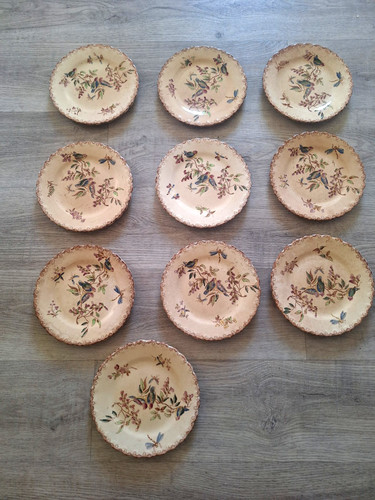 Assiettes barbotine aux - en,