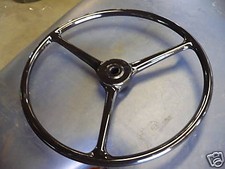 Black Steering Wheel 17" Early Fits Willys jeep CJ2A CJ3A Slat grill GPW 