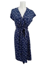 GANT Robe portefeuille Dames Robe T EU 36 bleu-blanc style festif