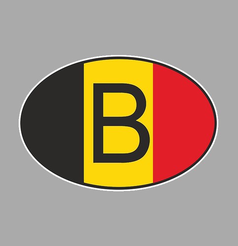 Ovale drapeau belge 12cm - drapeau,