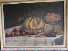 1 huile sur toile ancienne Nature Morte  Signe.  Belle Couleur  Du  Passé. *.