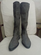 Doublure cuir botte femme daim