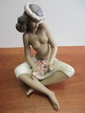 RARE RETIRED GORGEOUS ARTIST SIGNED NAO DAISA LLADRO NUDE ISLAND GIRL WOMAN