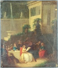 Ancien Tableau "La Lecture"