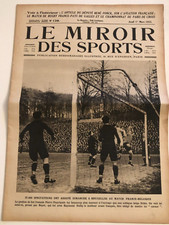 Ancien journal Miroir des Sports n°139 * BELGIQUE V FRANCE 1923  ...