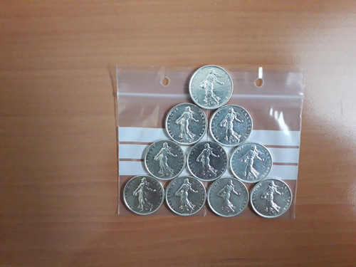 Lot pieces francs semeuse - 5,