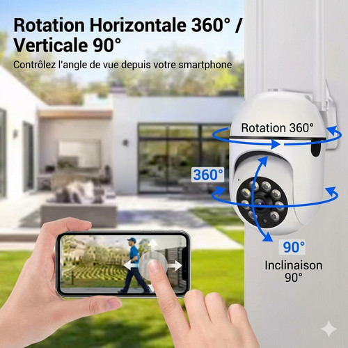 Caméra surveillance wifi - 2x,