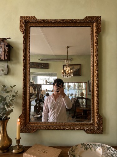 Vintage gilt wood - wood, mirror
