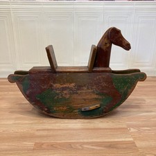 CHEVAL À BASCULE EN BOIS 1950.