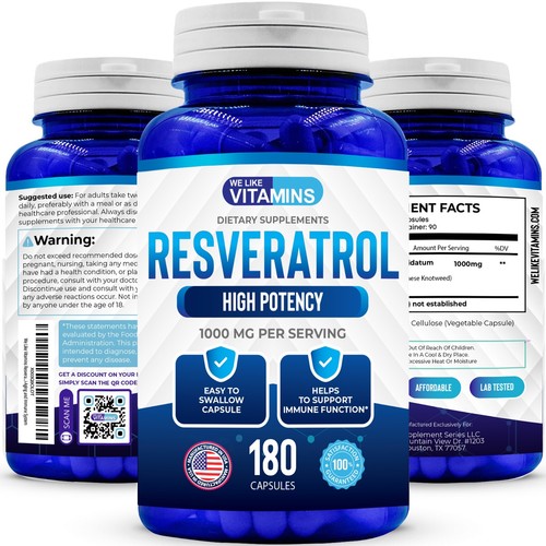 Resveratrol capsules 1000mg - capsules,