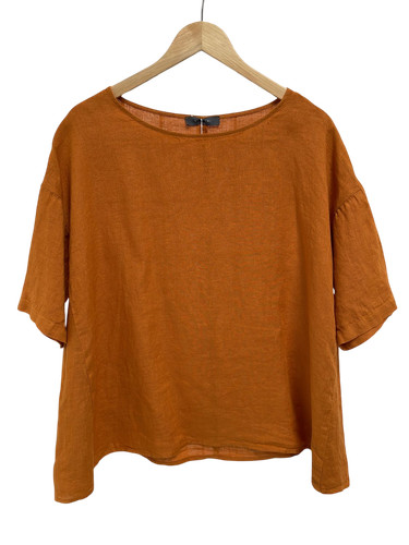 Haut lin neirami orange - en,