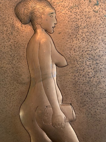 Plaque cuivre repoussé