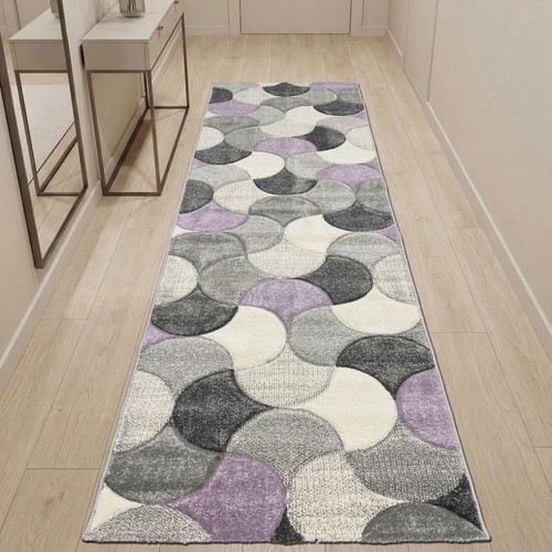 Tapis couloir moderne - , gris