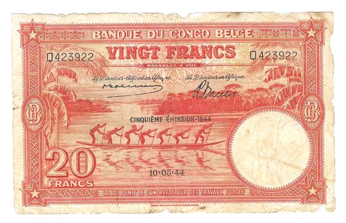 Billet congo belge 20 - billet,