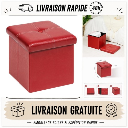 Pouf coffre rangement - pouf,