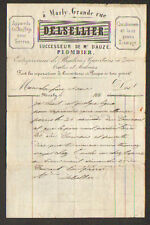 MARLY-LE-ROI (78) PLUMBER / STAGING / BOILERMAKING ""DELSELLER"" in 1860