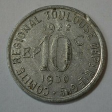JETON 10 CENT 1922 1930 COMITE