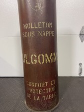 RARE French Tin Bin BULGOMME Imported Molleton Sous Nappe  - Table Cover Antique