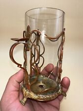 Art Nouveau Era Crystal & Brass Photophore