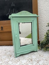 Antique Doll Cabinet with Mirror - Early 20th Century Vintage Toy