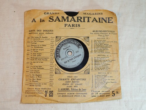 Rare petit disque 78t ancien - petit,