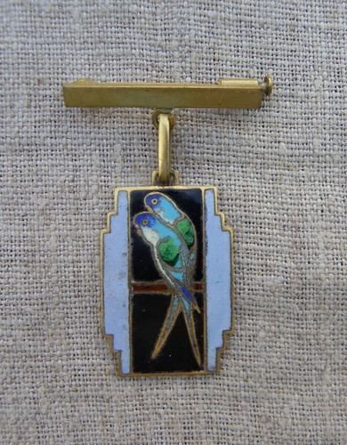 Broche ancienne émaillée - broche,