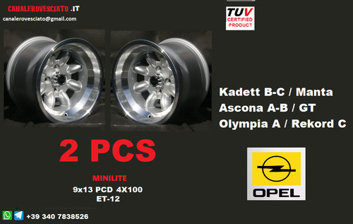 Jantes minilite opel 9x13 - jantes,