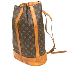 Auth Louis Vuitton Randonnee GM Shoulder Bag Monogram Drawstring Bag M42244