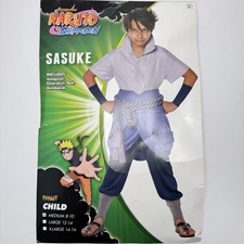 Naruto Shippuden Sasuke Child Medium M 8-10 Spirit Halloween Costume Cosplay New