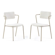 2 chaises velours bouclé avec