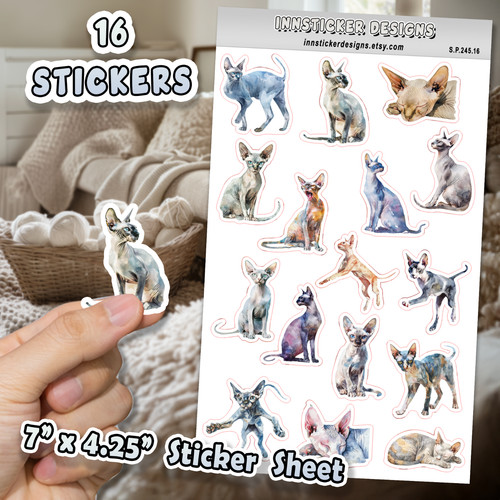 Sphynx cat stickers for - sphynx,